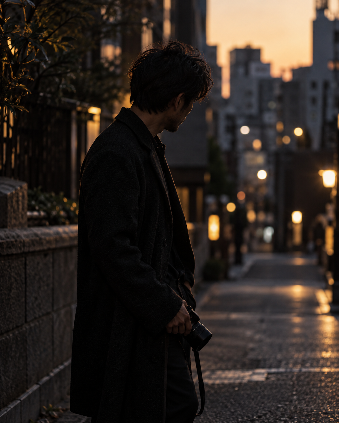 AI 生成的男性攝影師側影暫用圖,非攝影師本人照片